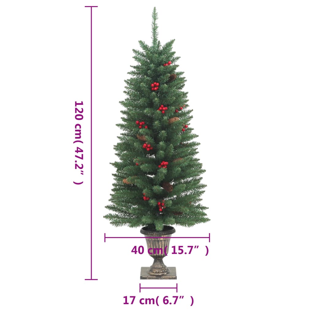 vidaXL Árboles de Navidad artificiales 2 uds 100 LED verde 120 cm