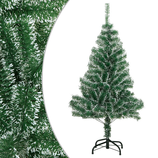 vidaXL Árbol de Navidad artificial verde con nieve 150 cm