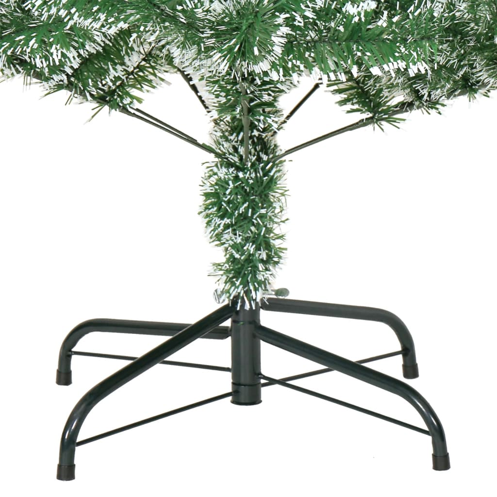 vidaXL Árbol de Navidad artificial verde con nieve 150 cm