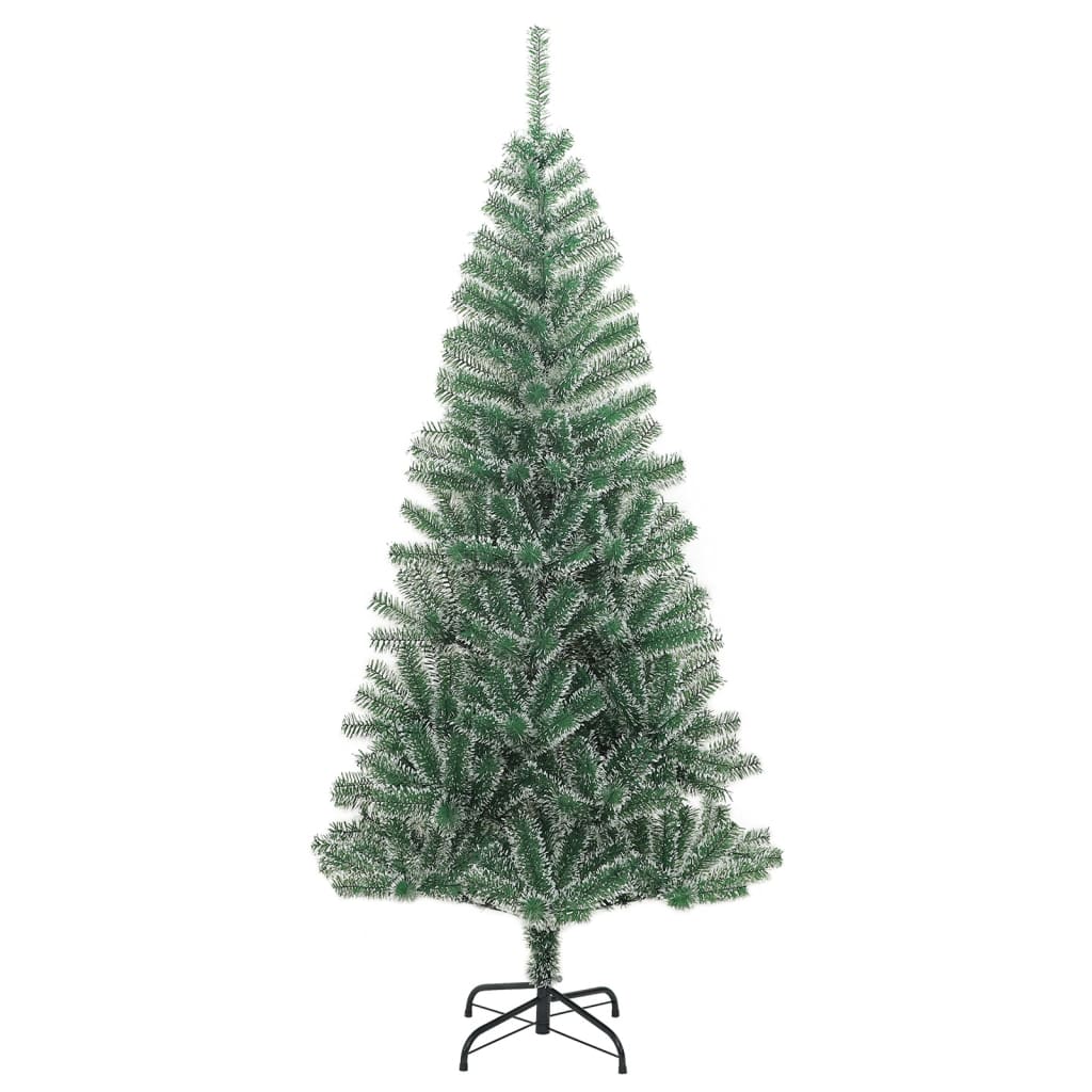 vidaXL Árbol de Navidad artificial verde con nieve 180 cm