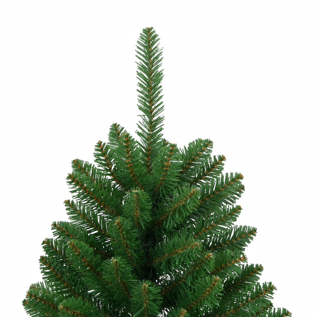 vidaXL Árbol de Navidad artificial con bisagras y soporte verde 120 cm