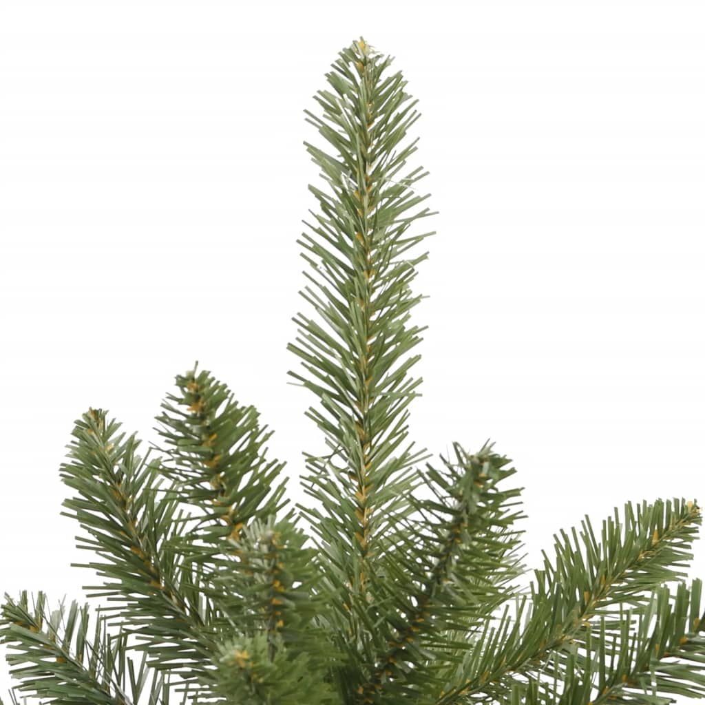 vidaXL Árbol de Navidad artificial con bisagras y soporte verde 150 cm