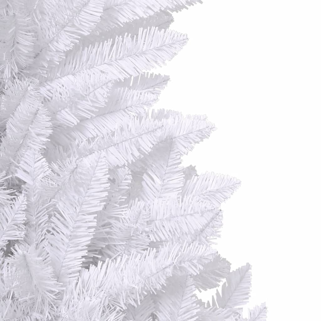 vidaXL Árbol de Navidad artificial con bisagras y soporte blanco 270cm