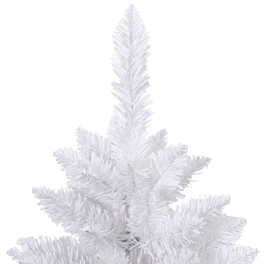 vidaXL Árbol de Navidad artificial con bisagras y soporte blanco 300cm