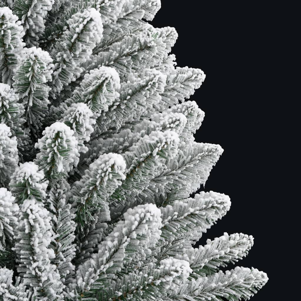 vidaXL Árbol de Navidad artificial con bisagras y nieve flocada 120 cm