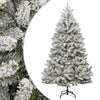 vidaXL Árbol de Navidad artificial con bisagras y nieve flocada 180 cm