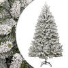 vidaXL Árbol de Navidad artificial con bisagras y nieve flocada 240 cm