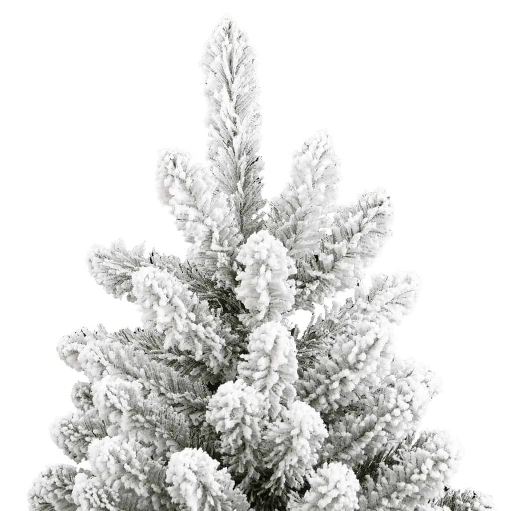 vidaXL Árbol de Navidad artificial con bisagras y nieve flocada 270 cm