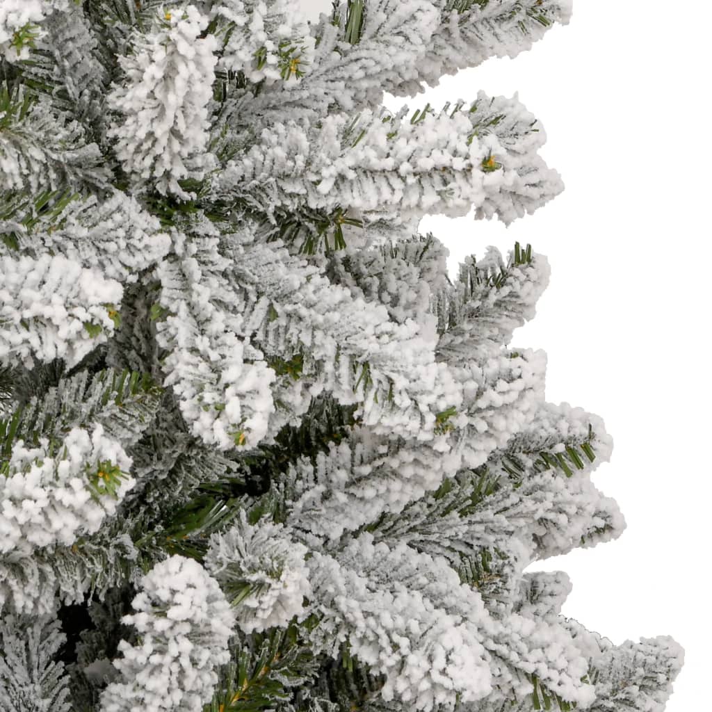 vidaXL Árbol de Navidad artificial con bisagras y nieve flocada 270 cm