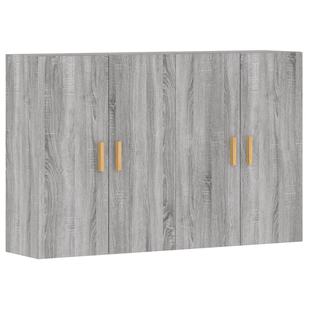 vidaXL Armarios de pared 2 uds madera de ingeniería gris Sonoma