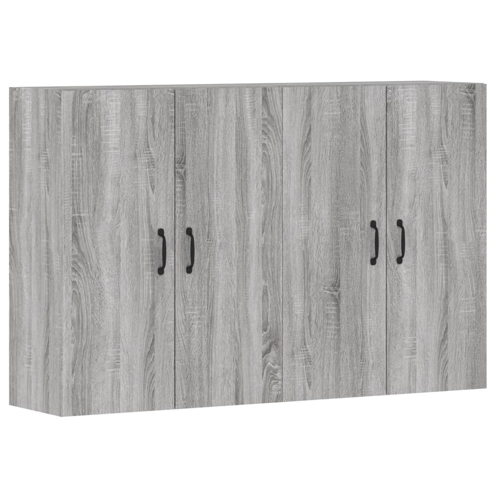 vidaXL Armarios de pared 2 uds madera de ingeniería gris Sonoma