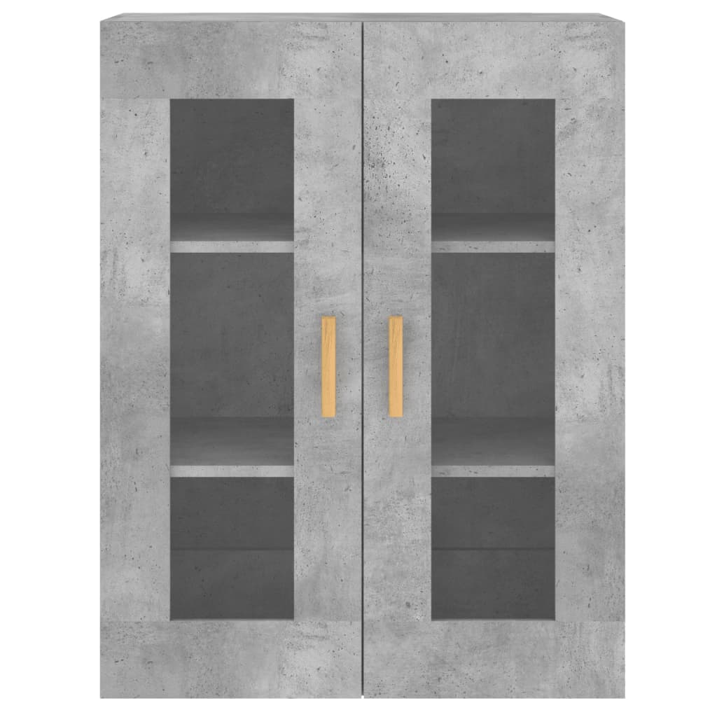 vidaXL Armarios de pared 2 uds madera de ingeniería gris hormigón