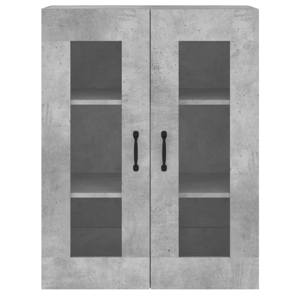 vidaXL Armarios de pared 2 uds madera de ingeniería gris hormigón