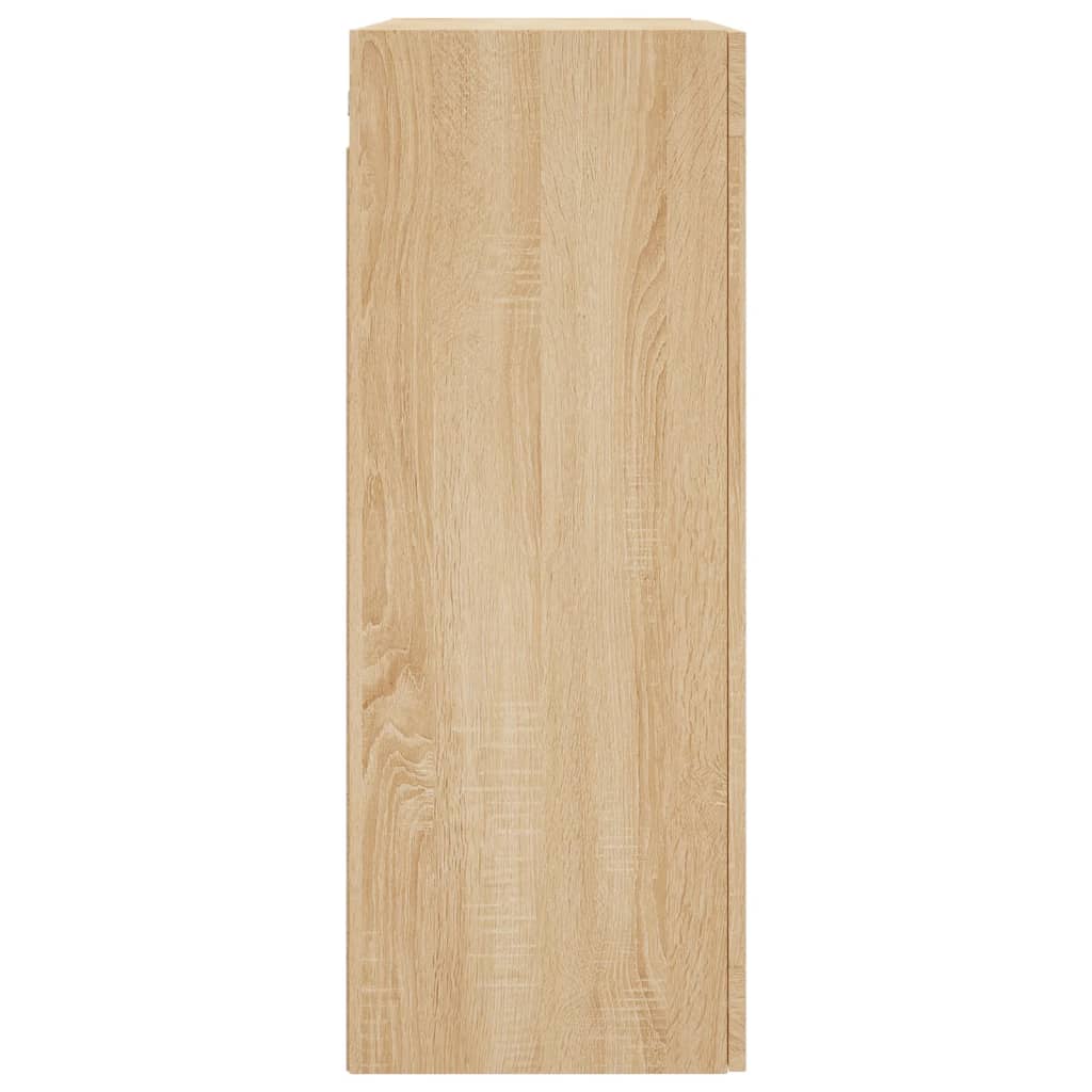 vidaXL Armarios de pared 2 uds madera de ingeniería roble Sonoma