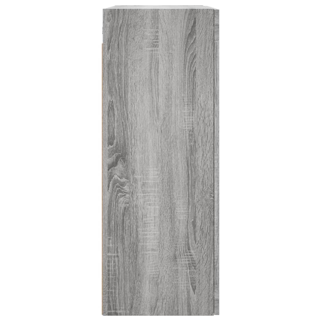 vidaXL Armarios de pared 2 uds madera de ingeniería gris Sonoma