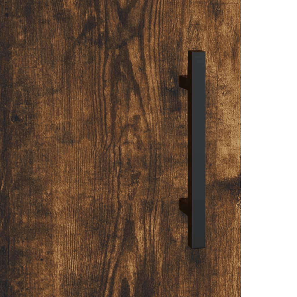 vidaXL Armarios de pared 2 uds madera de ingeniería roble ahumado