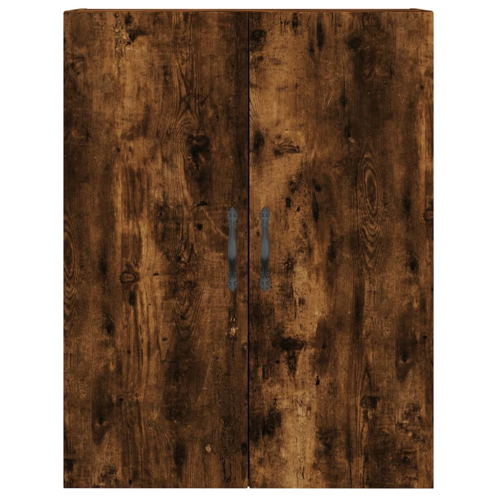 vidaXL Aparador alto madera contrachapada roble ahumado 69,5x34x180 cm