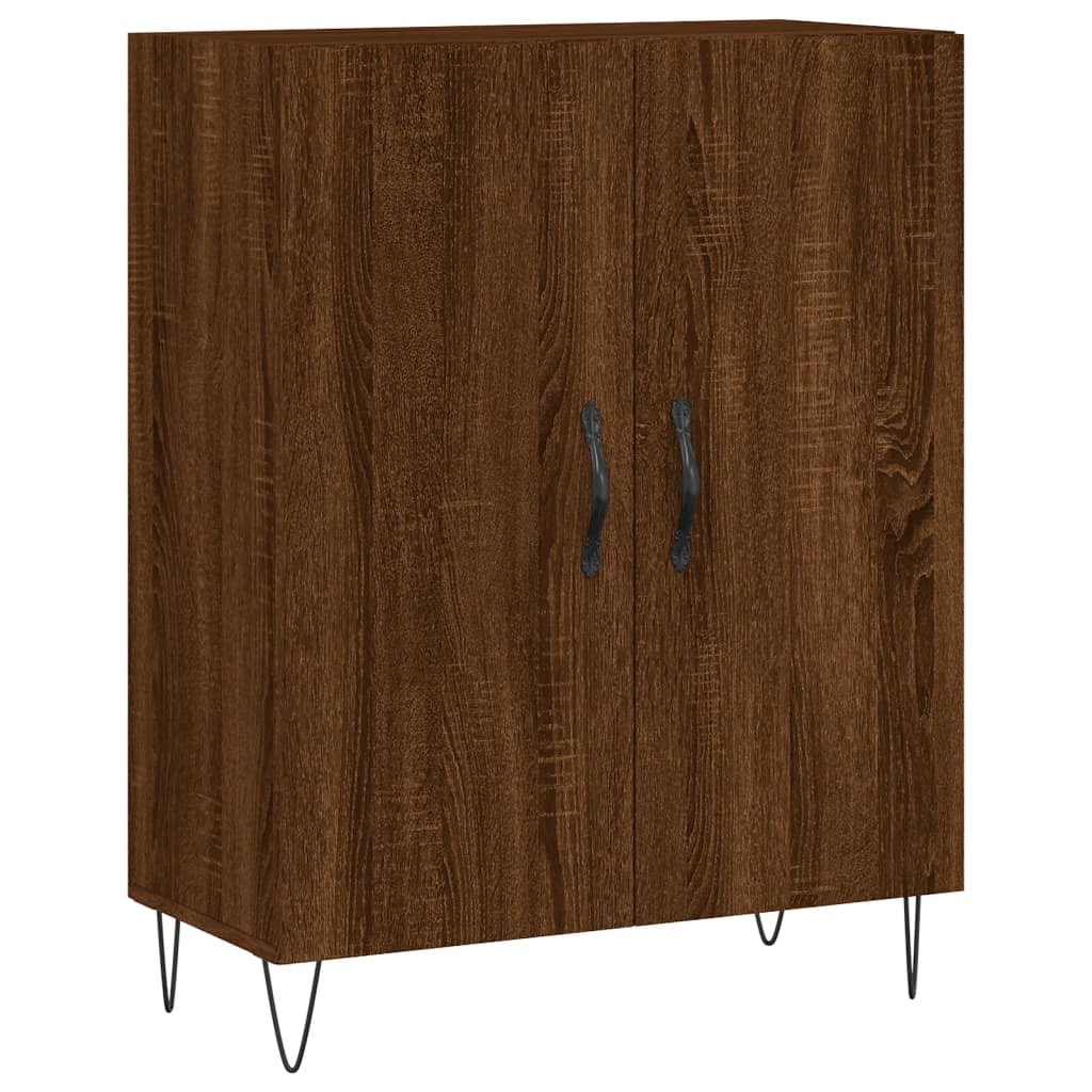 vidaXL Aparador alto madera contrachapada marrón roble 69,5x34x180 cm