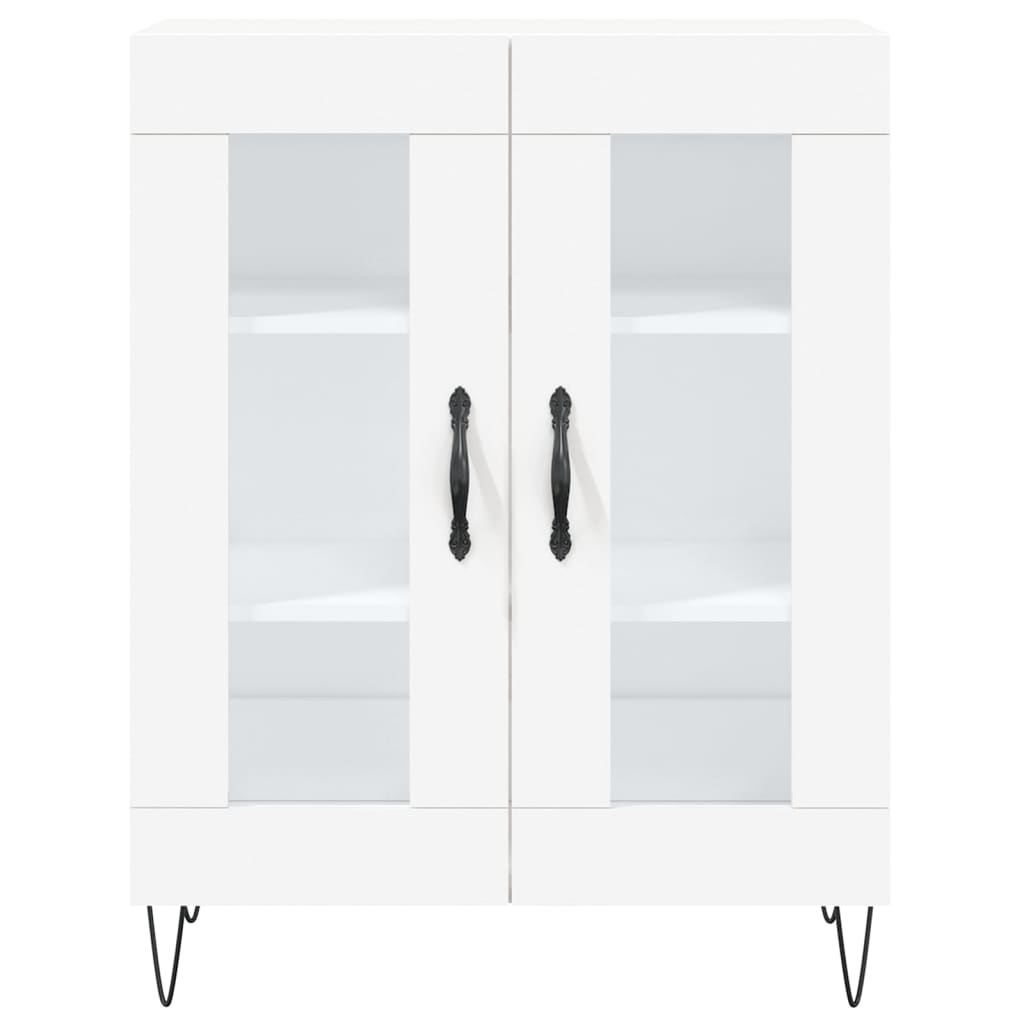 vidaXL Aparador alto madera contrachapada blanco 69,5x34x180 cm