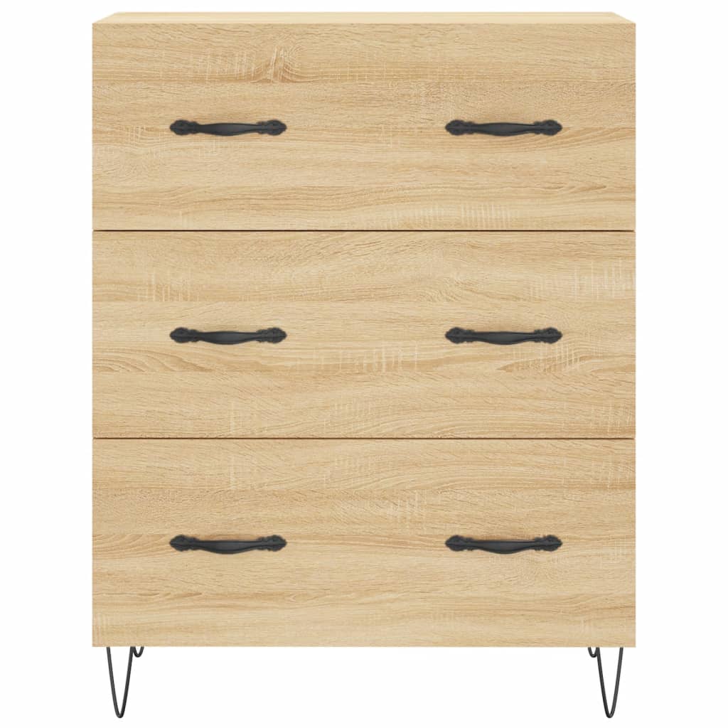 vidaXL Aparador alto madera contrachapada color roble 69,5x34x180 cm