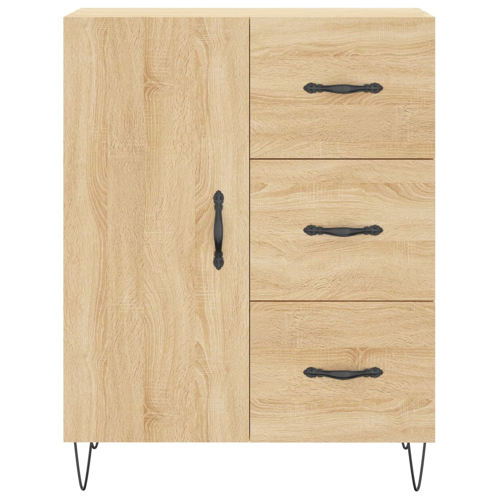 vidaXL Aparador alto madera contrachapada color roble 69,5x34x180 cm