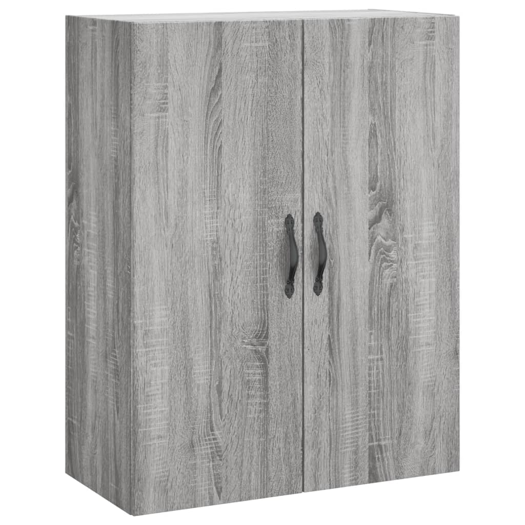 vidaXL Aparador alto madera contrachapada gris sonoma 69,5x34x180 cm