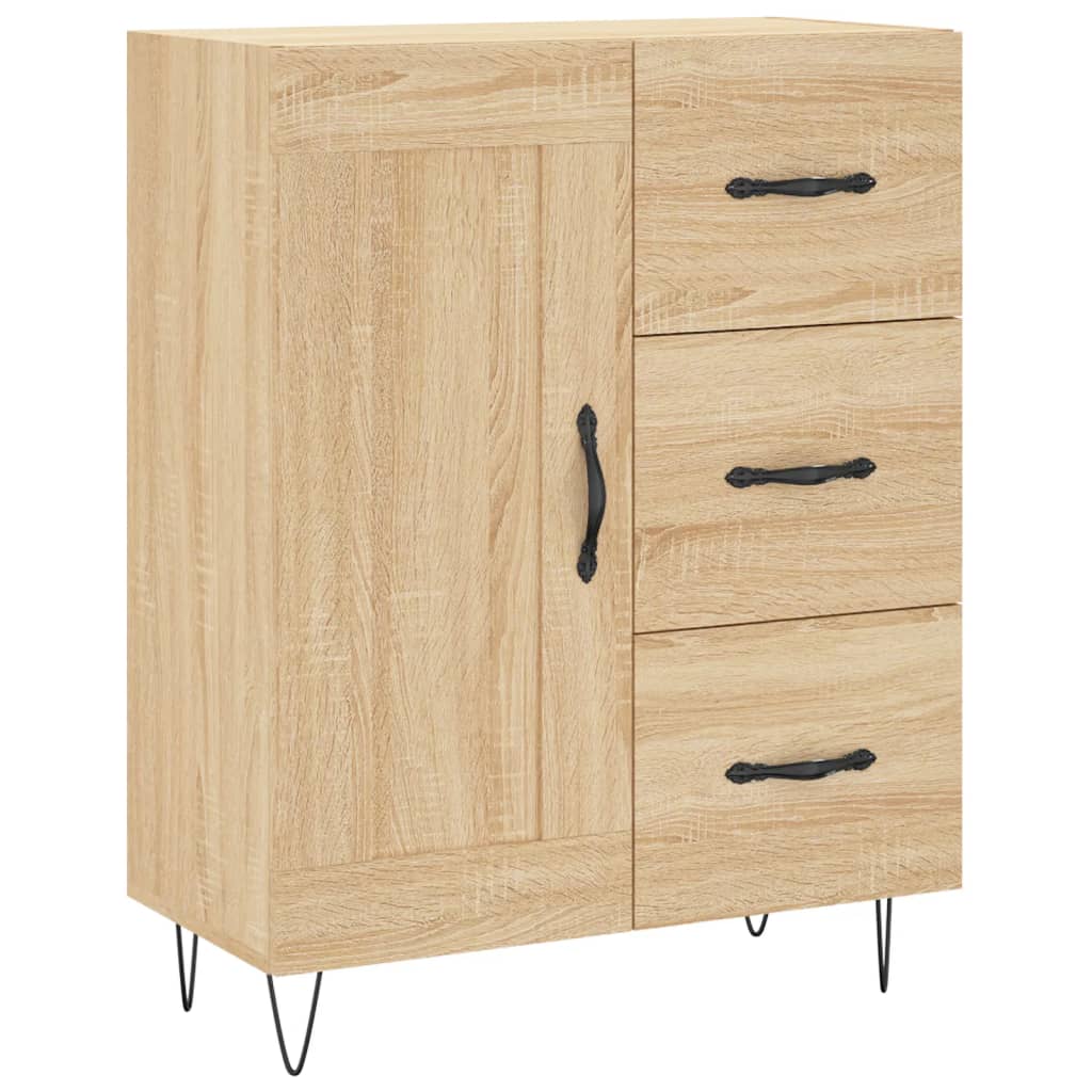 vidaXL Aparador alto madera contrachapada color roble 69,5x34x180 cm