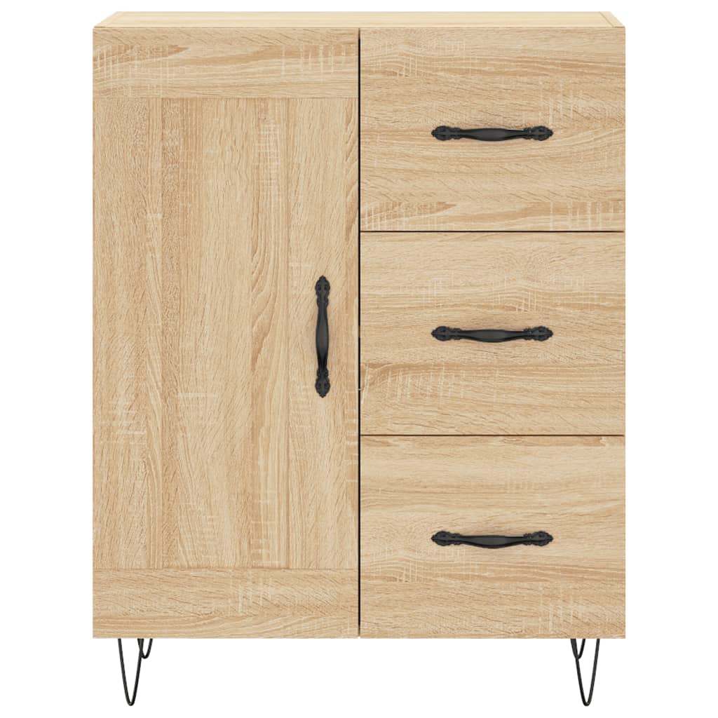 vidaXL Aparador alto madera contrachapada color roble 69,5x34x180 cm