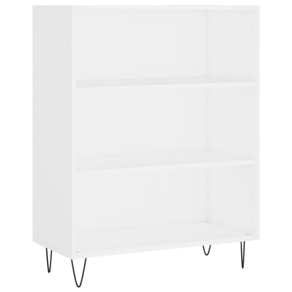 vidaXL Aparador alto madera contrachapada blanco 69,5x34x180 cm