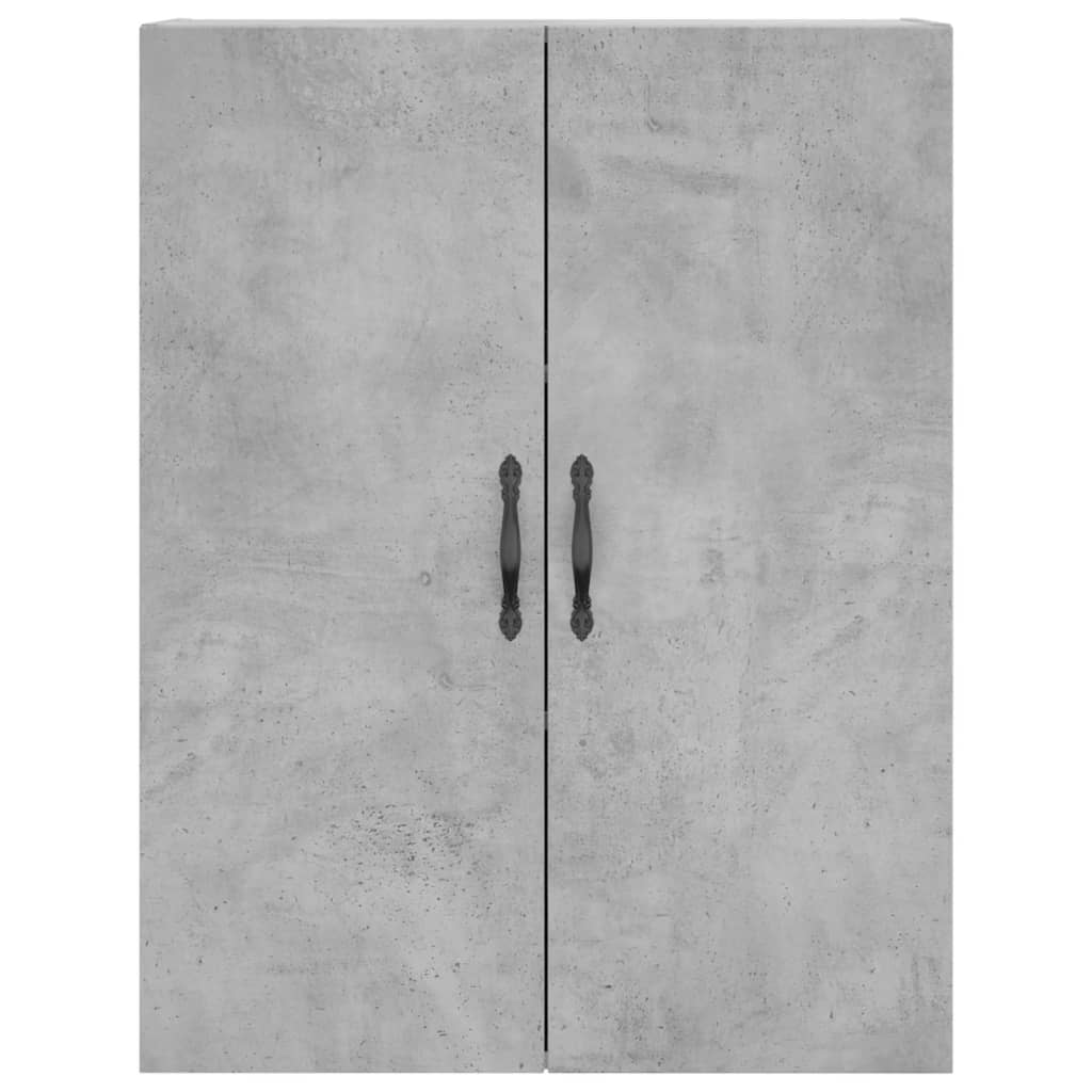 vidaXL Aparador alto madera contrachapada gris hormigón 69,5x34x180 cm