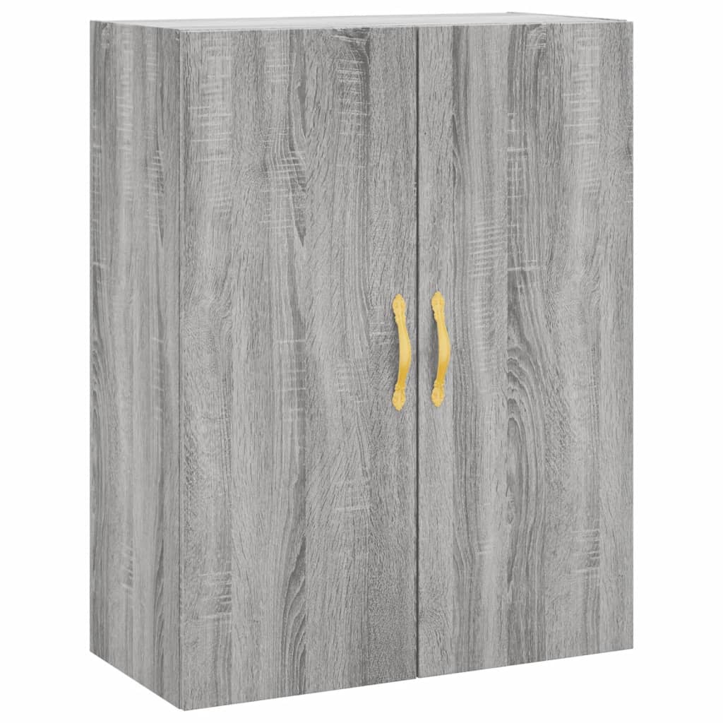 vidaXL Aparador alto madera contrachapada gris sonoma 69,5x34x180 cm