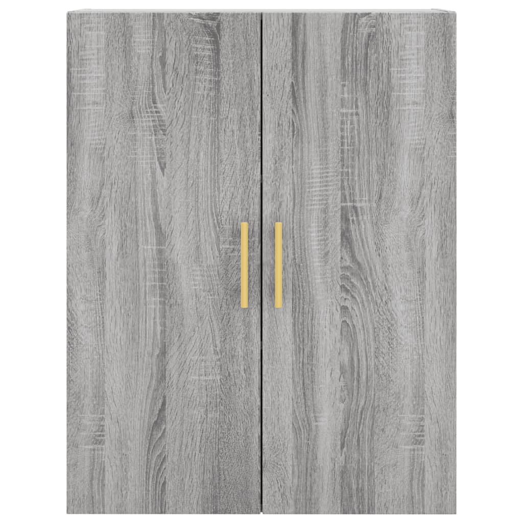 vidaXL Aparador alto madera contrachapada gris sonoma 69,5x34x180 cm