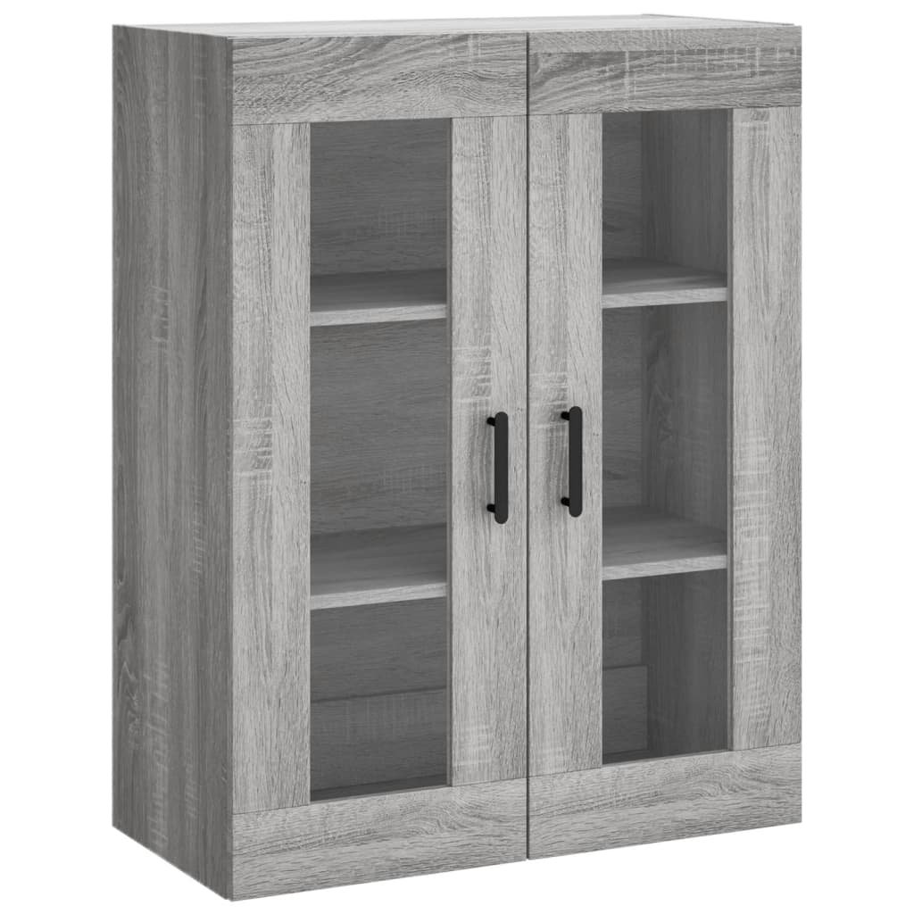 vidaXL Aparador alto madera contrachapada gris sonoma 69,5x34x180 cm