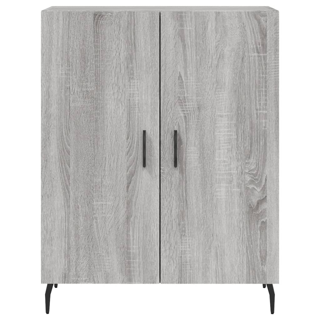 vidaXL Aparador alto madera contrachapada gris sonoma 69,5x34x180 cm