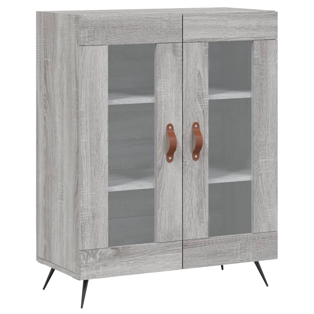 vidaXL Aparador alto madera contrachapada gris sonoma 69,5x34x180 cm