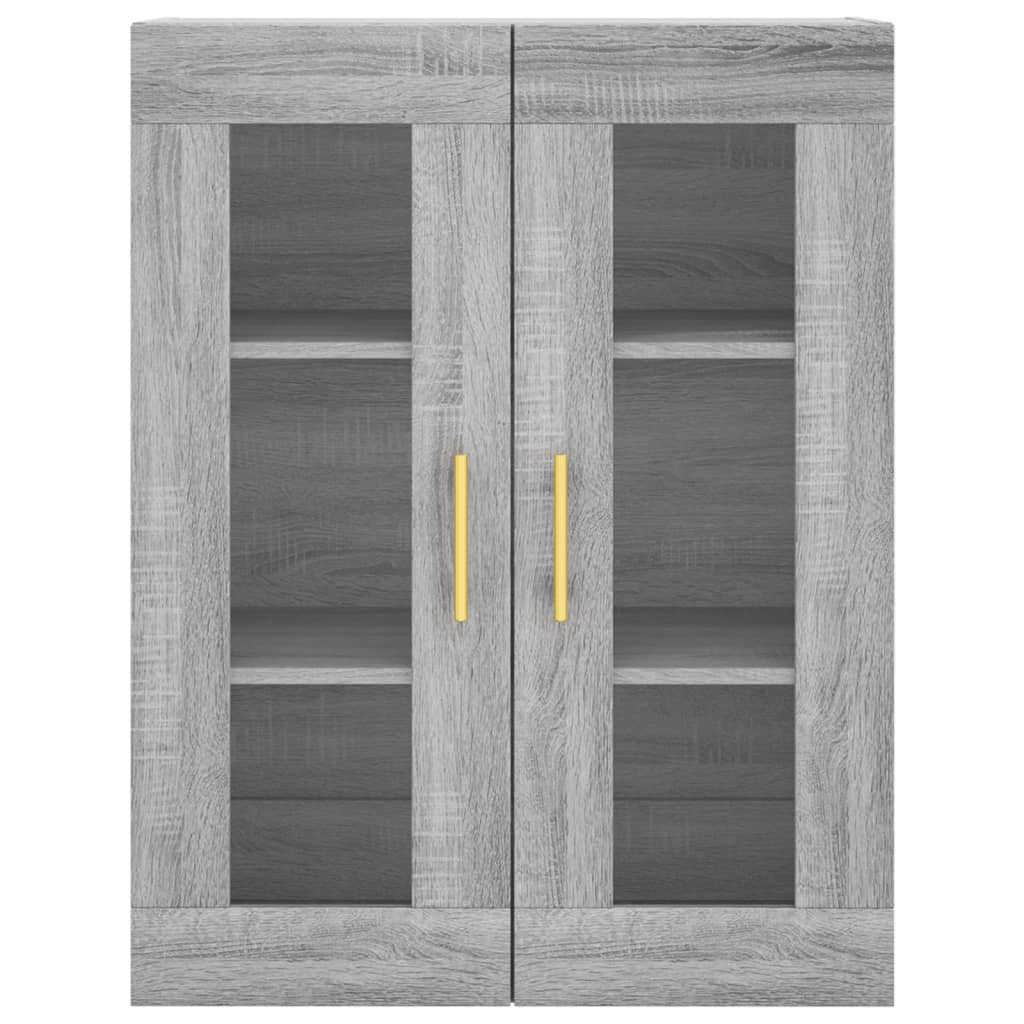 vidaXL Aparador alto madera contrachapada gris sonoma 69,5x34x180 cm