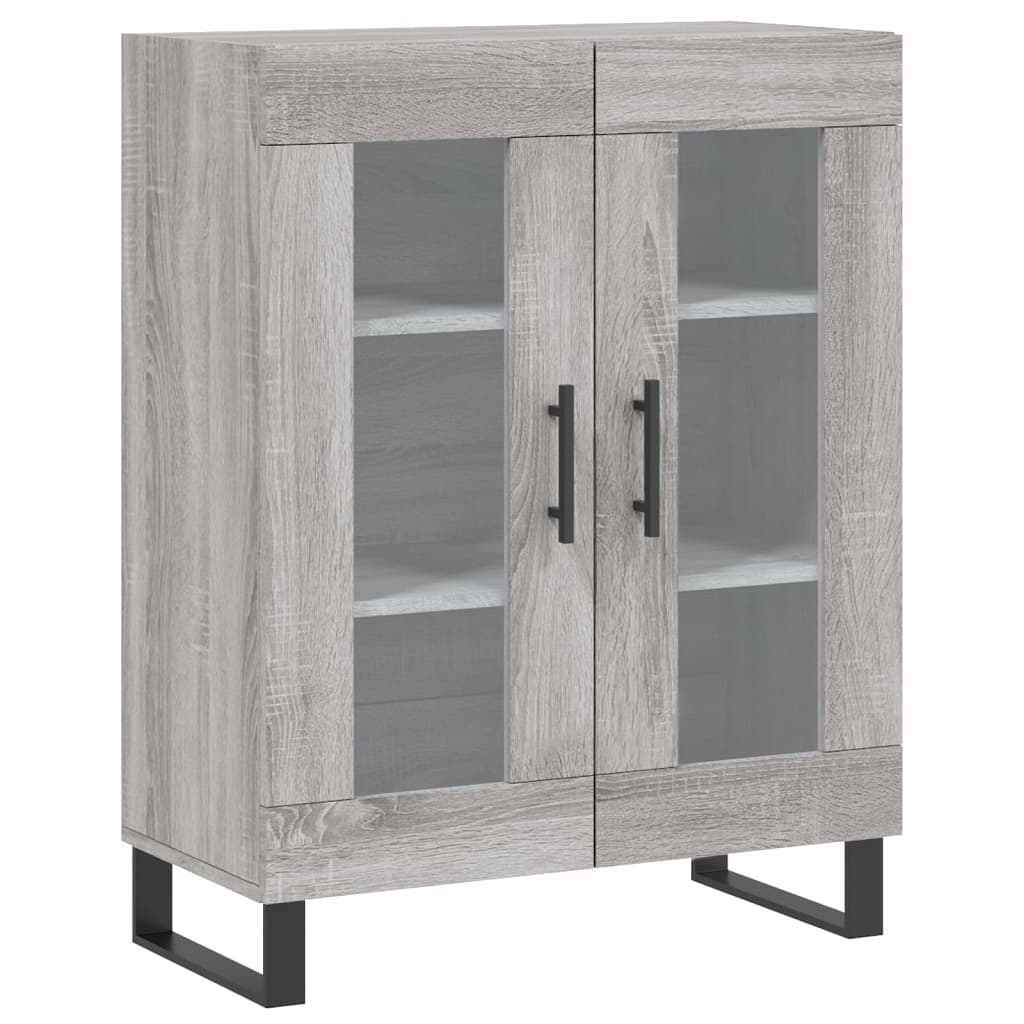 vidaXL Aparador alto madera contrachapada gris sonoma 69,5x34x180 cm