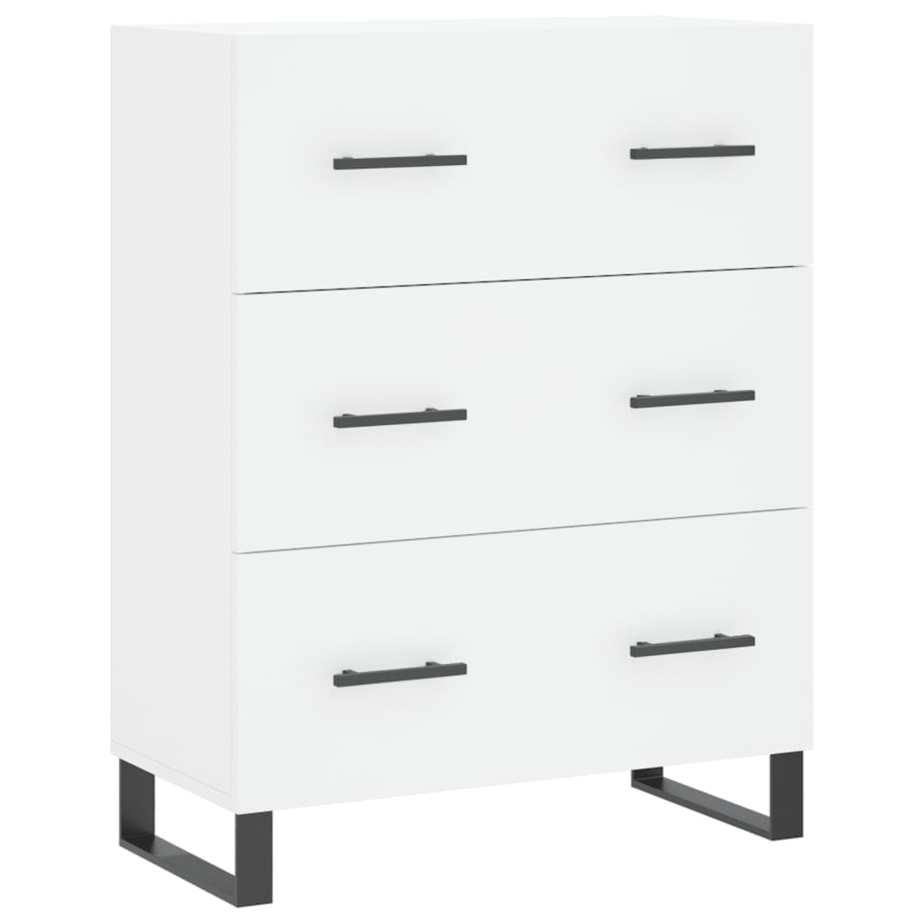 vidaXL Aparador alto madera contrachapada blanco 69,5x34x180 cm