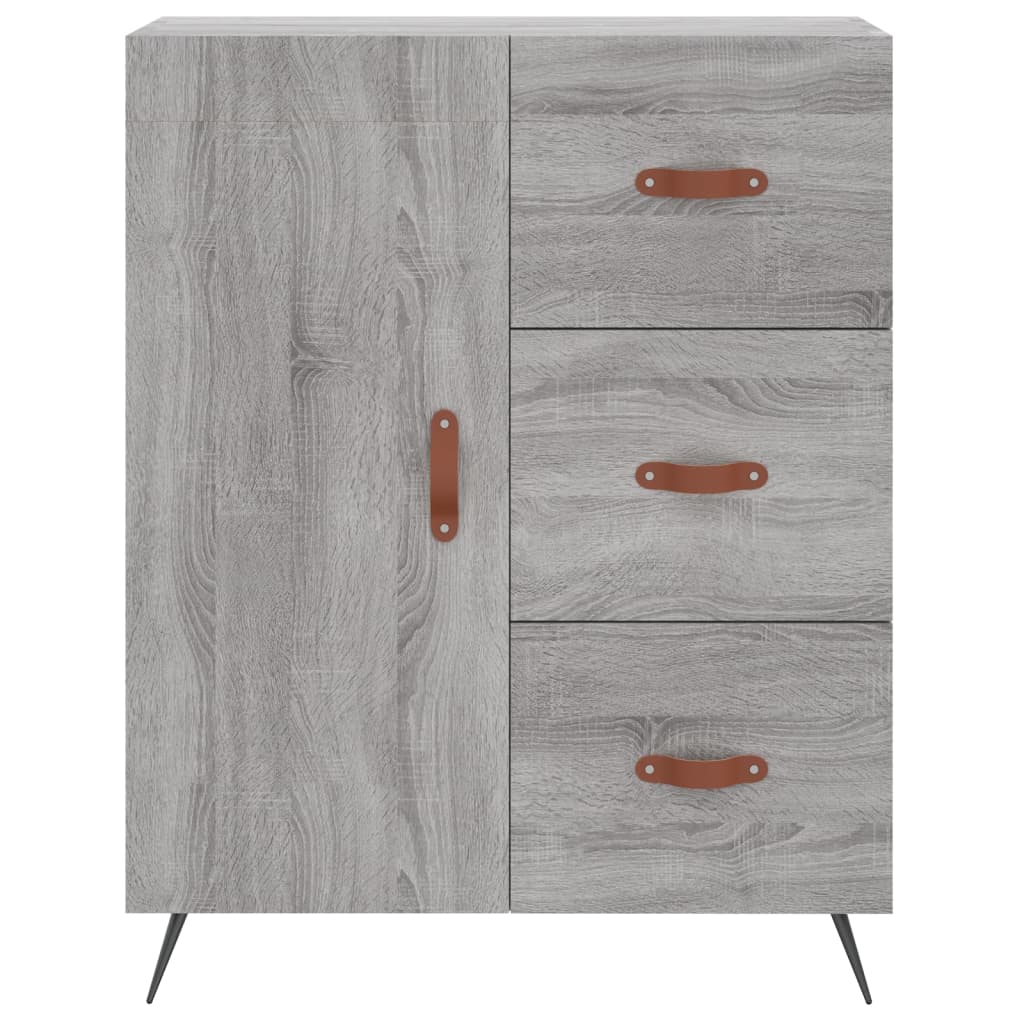 vidaXL Aparador alto madera contrachapada gris sonoma 69,5x34x180 cm