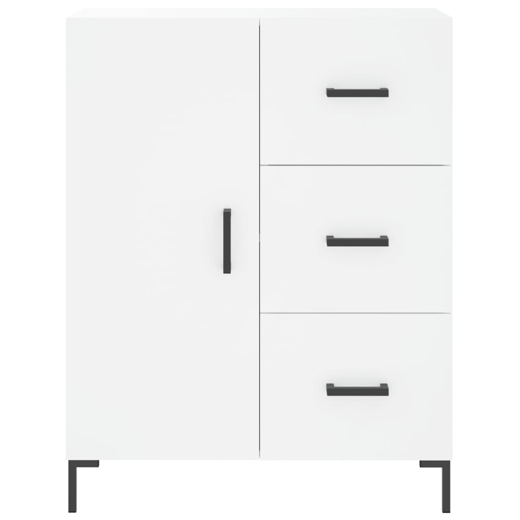 vidaXL Aparador alto madera contrachapada blanco 69,5x34x180 cm