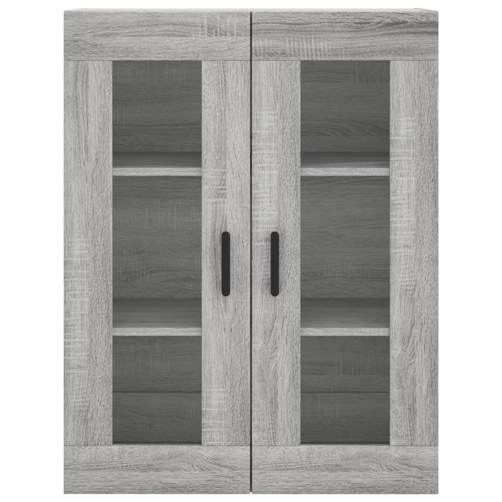 vidaXL Aparador alto madera contrachapada gris sonoma 69,5x34x180 cm