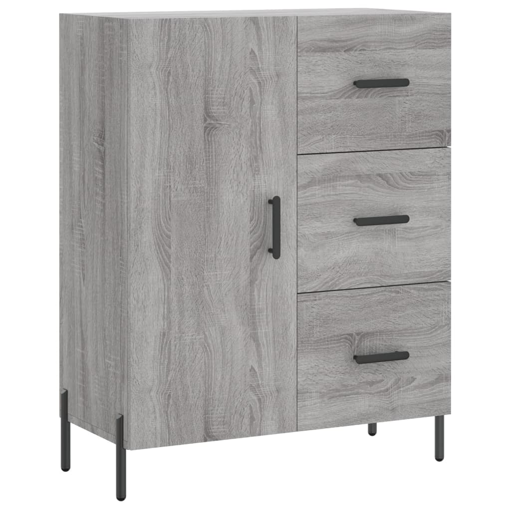 vidaXL Aparador alto madera contrachapada gris sonoma 69,5x34x180 cm