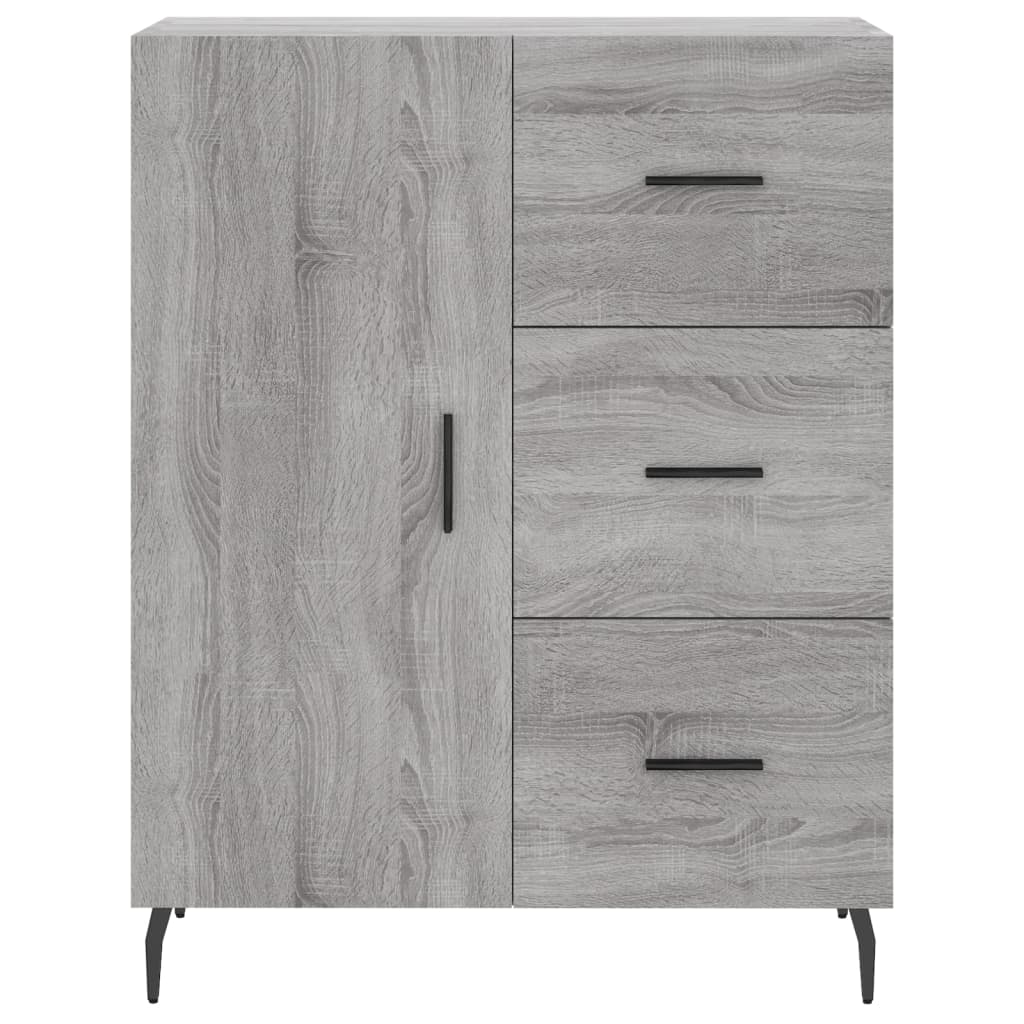 vidaXL Aparador alto madera contrachapada gris sonoma 69,5x34x180 cm