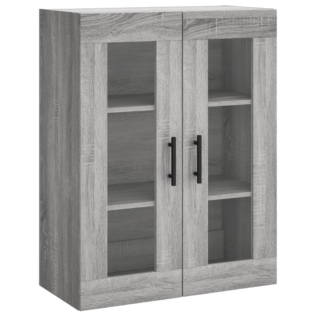 vidaXL Aparador alto madera contrachapada gris sonoma 69,5x34x180 cm