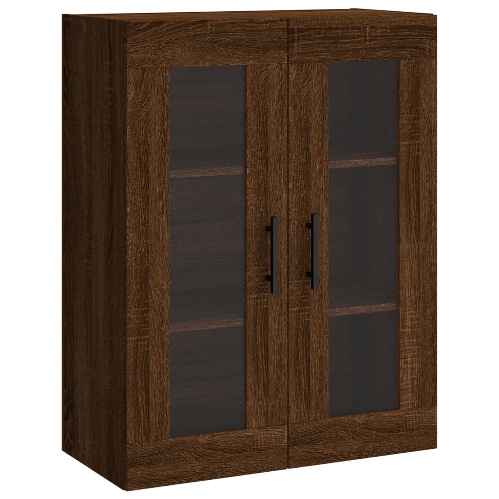 vidaXL Aparador alto madera contrachapada marrón roble 69,5x34x180 cm