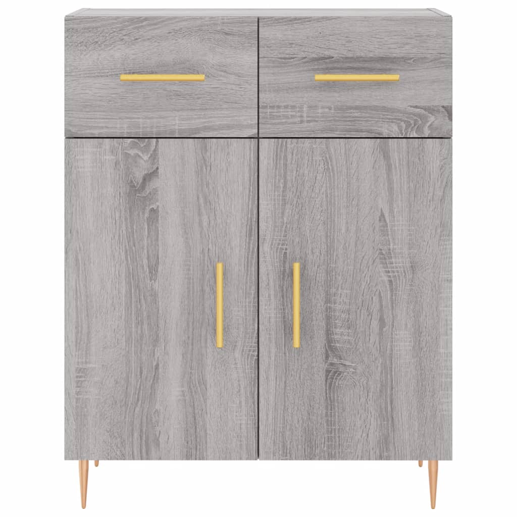 vidaXL Aparador alto madera contrachapada gris sonoma 69,5x34x180 cm