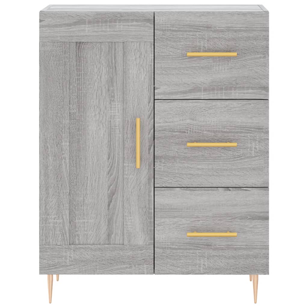 vidaXL Aparador alto madera contrachapada gris sonoma 69,5x34x180 cm