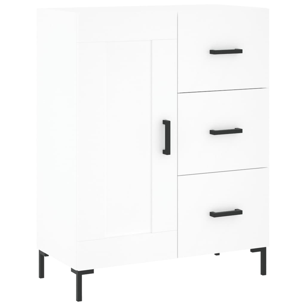 vidaXL Aparador alto madera contrachapada blanco 69,5x34x180 cm