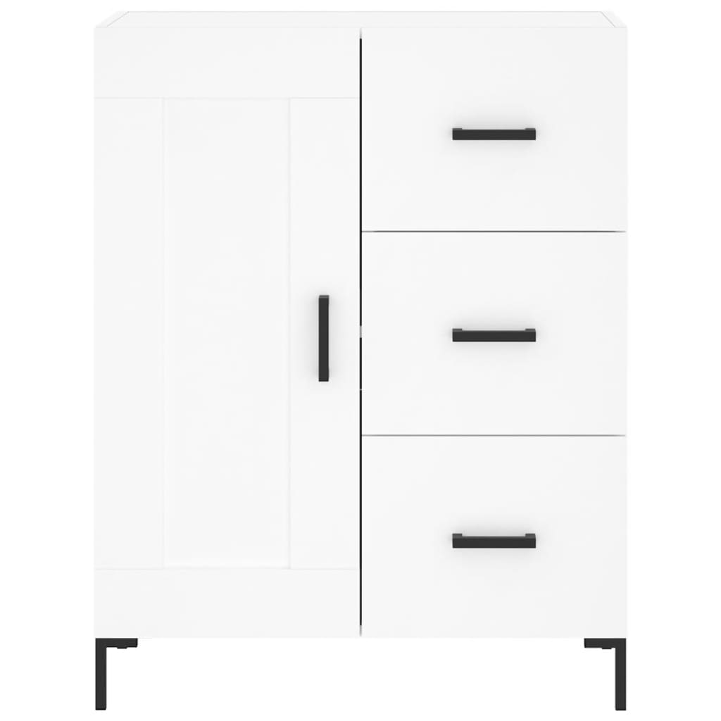 vidaXL Aparador alto madera contrachapada blanco 69,5x34x180 cm