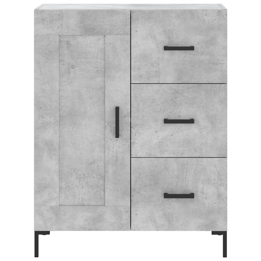 vidaXL Aparador alto madera contrachapada gris hormigón 69,5x34x180 cm